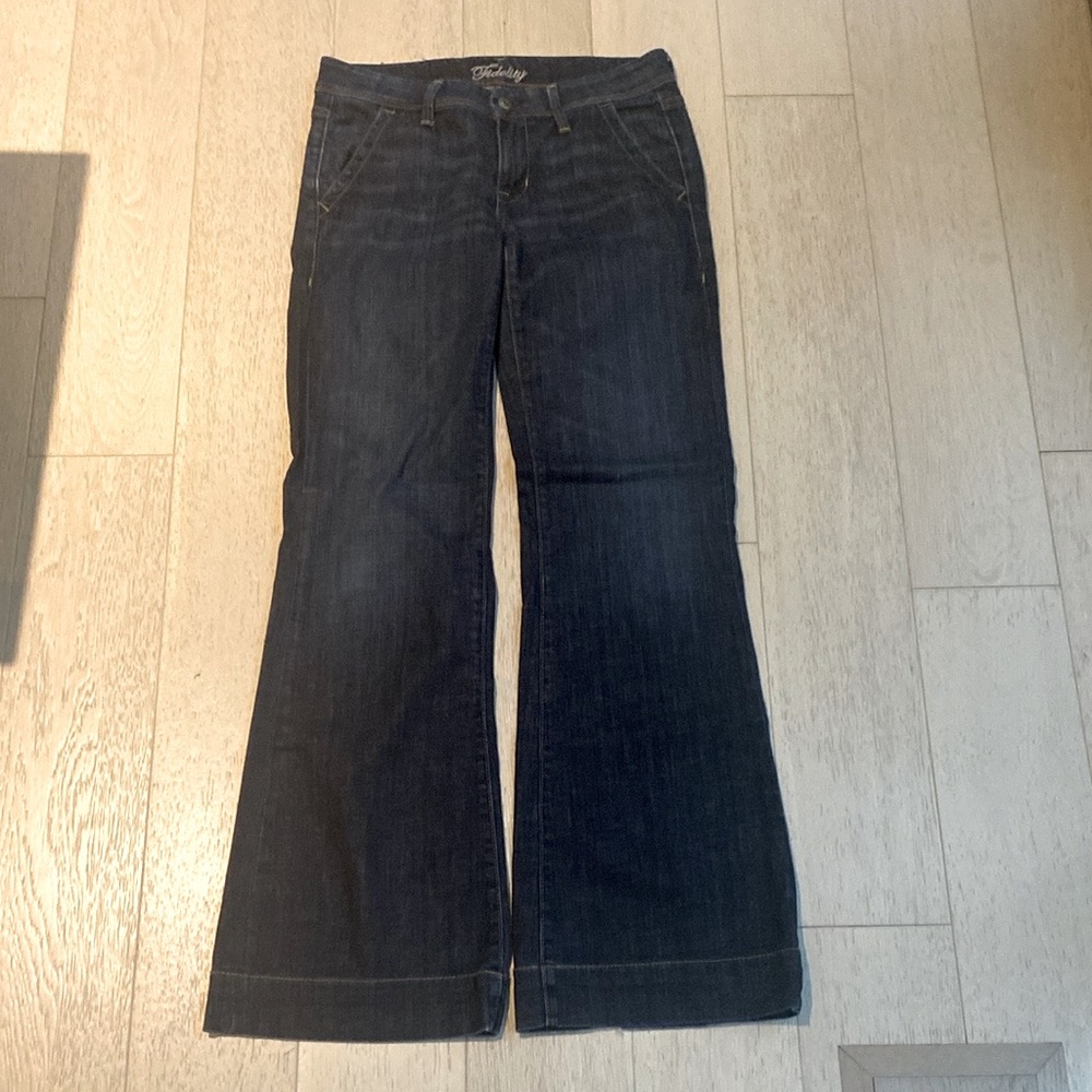 Fidelity Dark Blue Flare Jeans